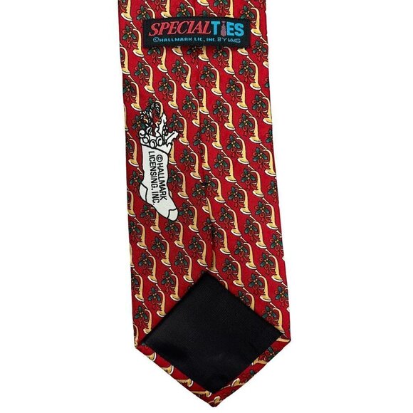 Vintage Deadstock Hallmark French Horn Christmas Neck Tie (Special Ties Series) - Picture 3 of 4